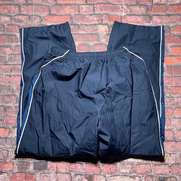 Vintage Nike Track Pants Mens Size XL Navy Blue Swoosh 90s Y2K Baggy Skater Wide - Picture 4 of 5